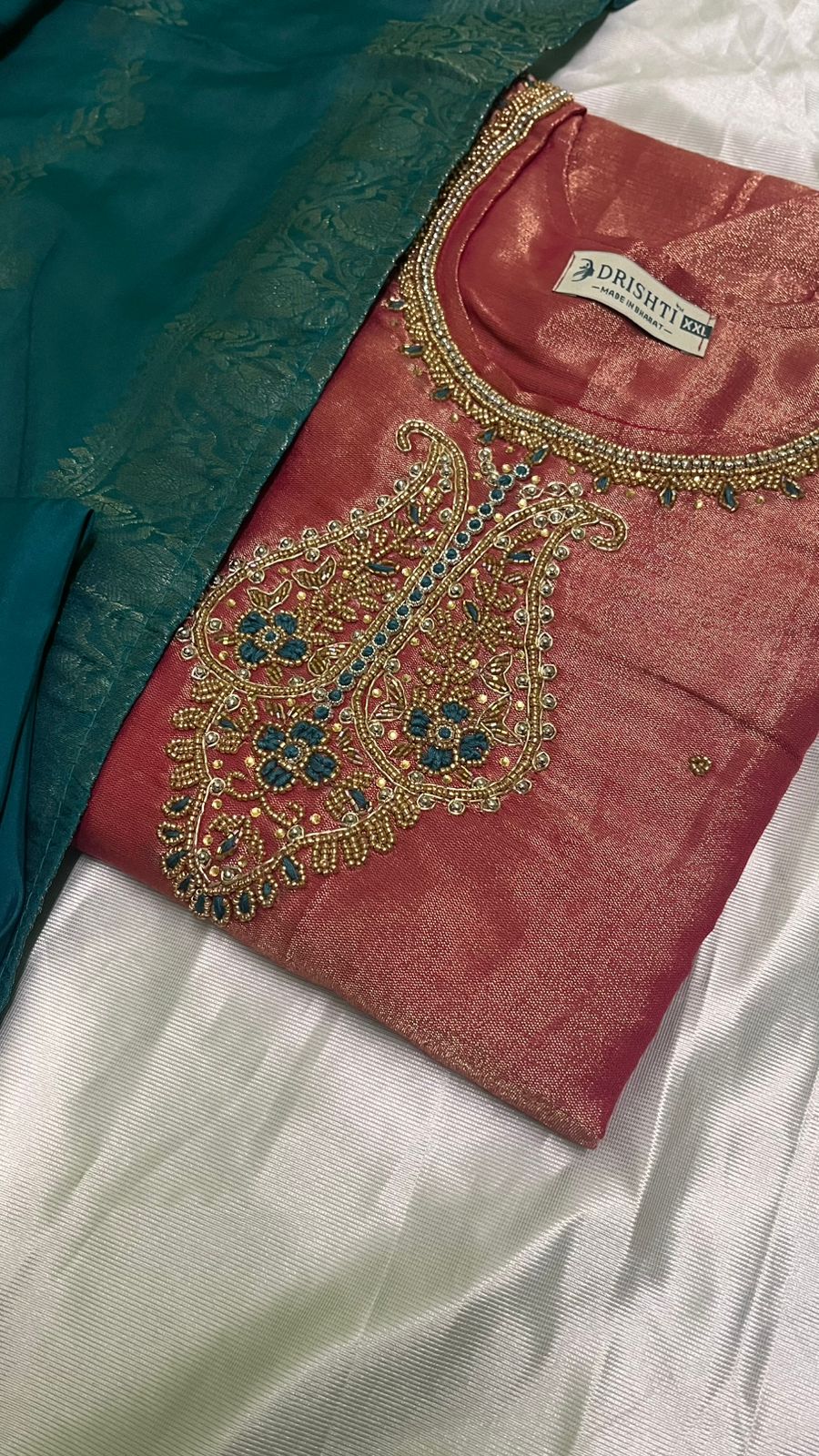 Tissue silk kurta set