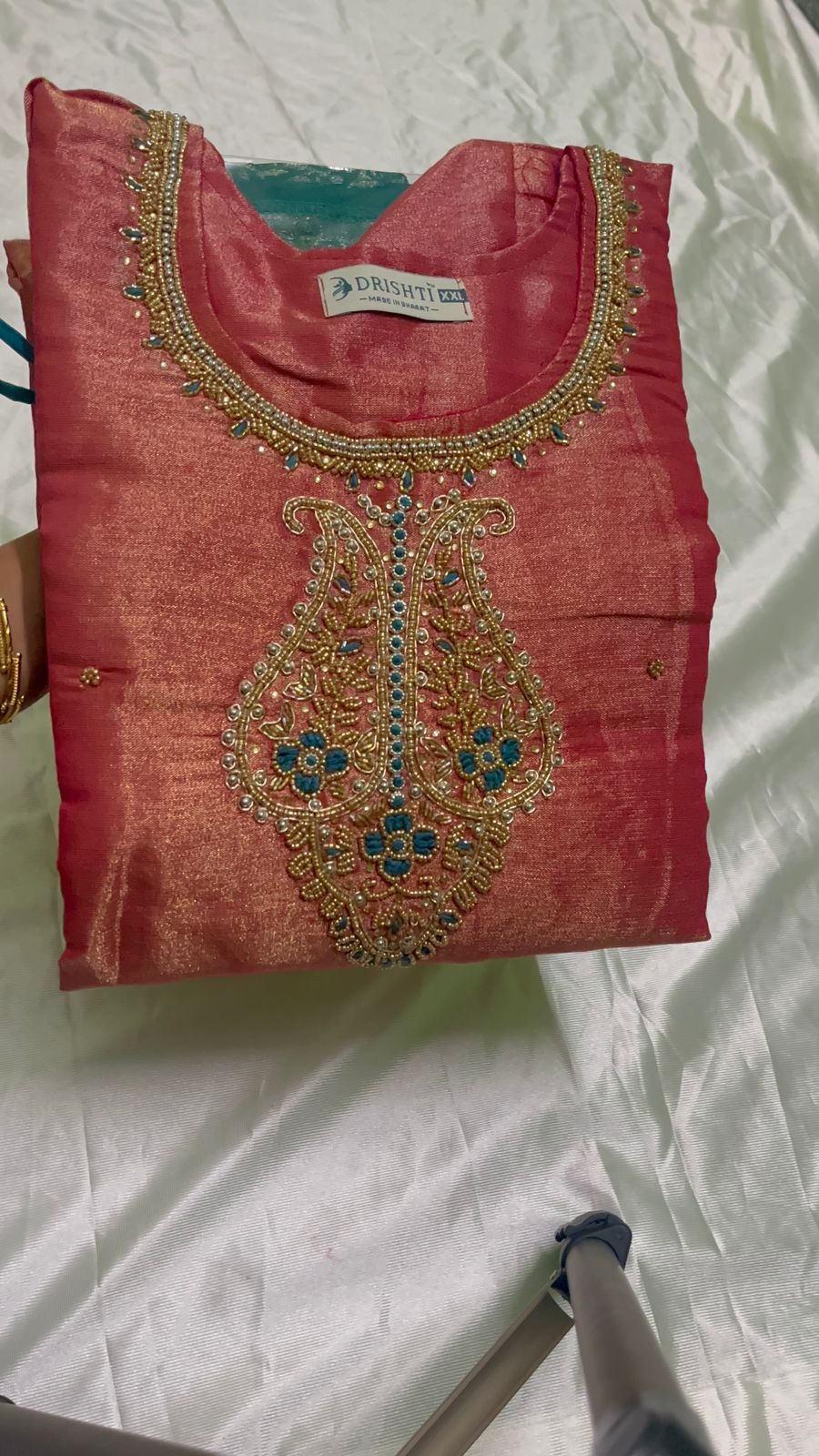 Tissue silk kurta set